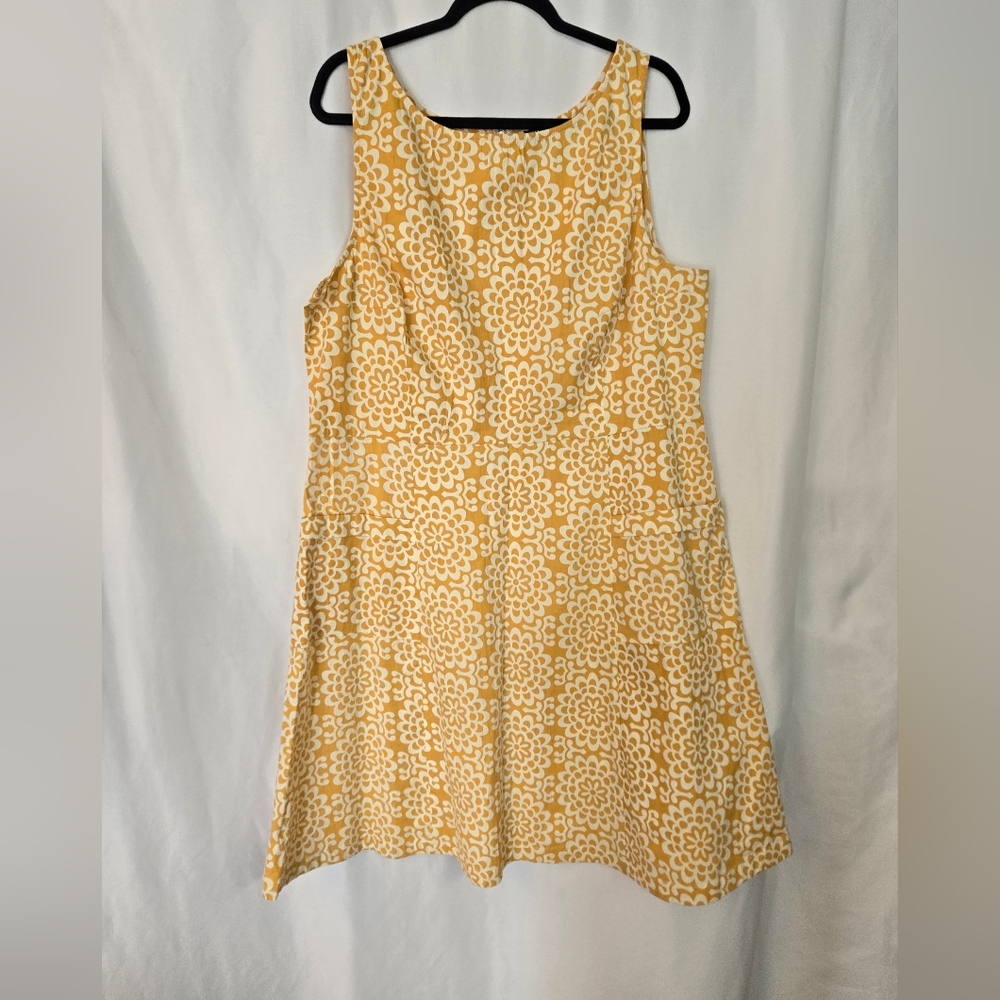 Pretty Vacani Gold/Cream Print Resort Wear Summer Dress. Plus Size 4XL